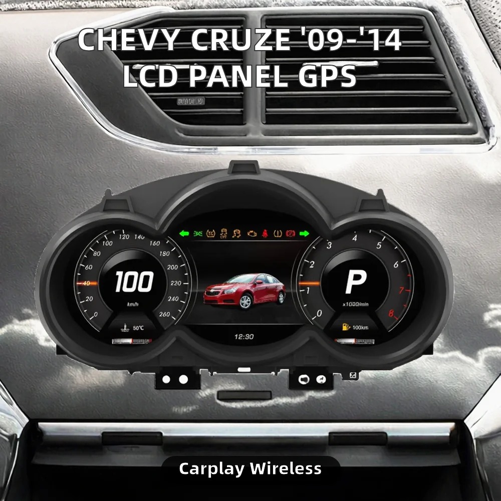 YLA 2009-2014  Cruze Digital Cluster LCD Instrument Panel Supports Wireless Carplay  Interior Accessories